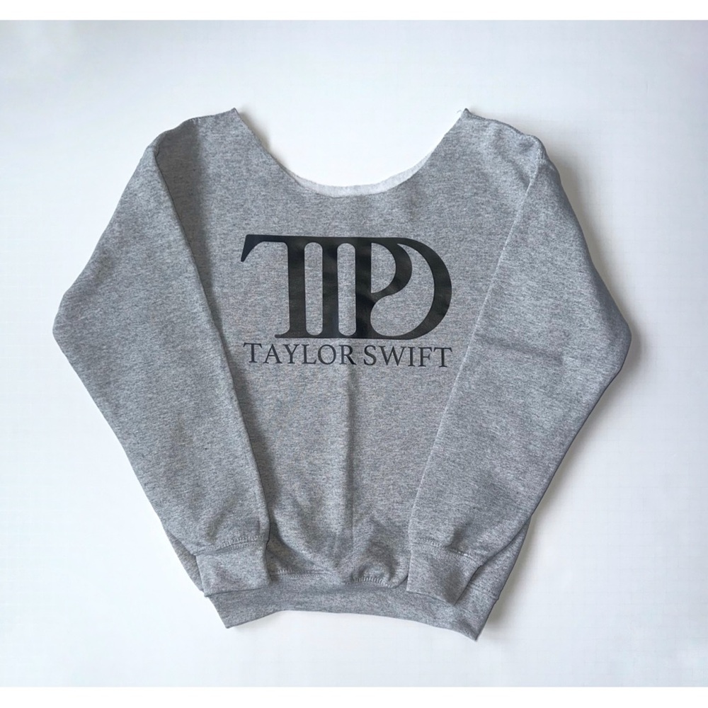 TTPD Logo Taylor Swift Gray Sweatshirt